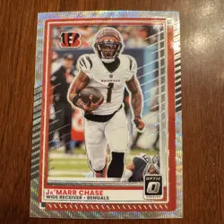 2025 Panini Donruss Optic Premium Ja’Marr Chase #2 Wave Prizm 289/300 Bengals - Image 1