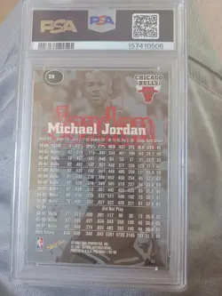 1997-98 Skybox Premium #29 Michael Jordan PSA 8 Graded Basketball Card NBA 1998 - Image 2