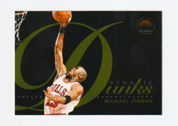 1993-94 Skybox Premium Dynamic Dunks Michael Jordan #D4 Insert - Image 2