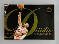 1993-94 Skybox Premium Dynamic Dunks Michael Jordan #D4 Insert - Image 5