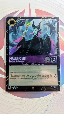 Disney Lorcana promo card Maleficent Exultant Spellcaster dlpc - Image 1