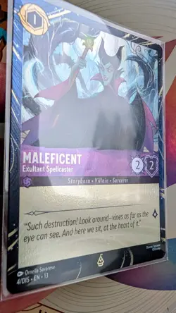 Disney Lorcana promo card Maleficent Exultant Spellcaster dlpc - Image 2
