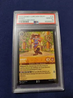 Disney Lorcana Gamescom 2023 Promo Card Goofy Musketeer PSA 10 - Image 1