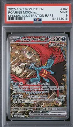 Pokemon TCG SV Prismatic Evolutions Roaring Moon ex SIR Holo 162/131 PSA 9 - Image 1