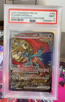 Roaring Moon EX 162/131 Sv: Prismatic Evolutions SIR PSA 9 - Image 1