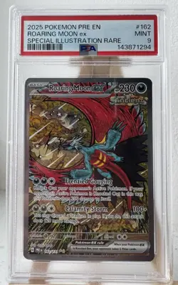 Pokemon Prismatic Evolutions Roaring Moon EX Sir 162/131 PSA 9 - Image 1