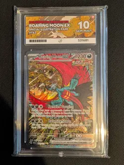 Pokemon Prismatic Evolutions Roaring Moon EX Sir 162/131 Ace 10 Perf Sub - Image 1