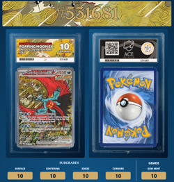 Pokemon Prismatic Evolutions Roaring Moon EX Sir 162/131 Ace 10 Perf Sub - Image 3