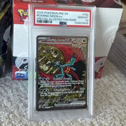 PSA 10 GEM MT 💎 - Roaring Moon ex 162/131 Prismatic Evolutions SIR - Image 4