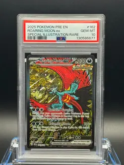 PSA 10 GEM MT 💎 - Roaring Moon ex 162/131 Prismatic Evolutions SIR - Image 1