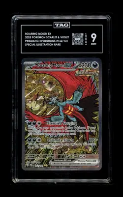 Pokemon TCG Roaring Moon EX SIR 162/131 Prismatic Evolutions TAG Mint 9 - Image 1