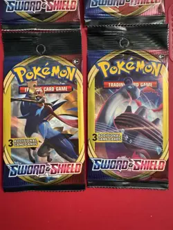 POKEMON SWORD AND SHIELD Base 3 Card Mini Booster Packs Complete Art Set 4 Packs - Image 3