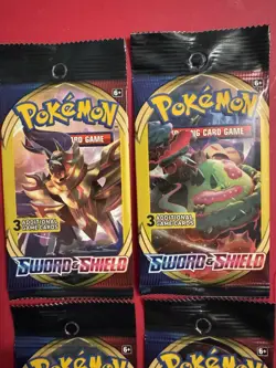 POKEMON SWORD AND SHIELD Base 3 Card Mini Booster Packs Complete Art Set 4 Packs - Image 4