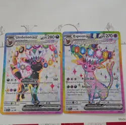 Umbreon and Espeon Promo Pokemon Card Set SVP175/SVP176 Prismatic Evolution - Image 1