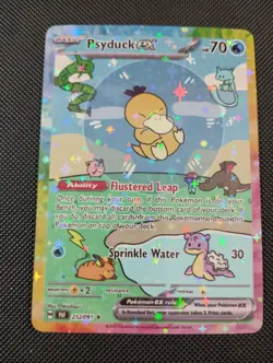 Psyduck EX Pokemon Bubbles Friend Fan Art Non Tcg Fan Art Card 2025 Holo - Image 1