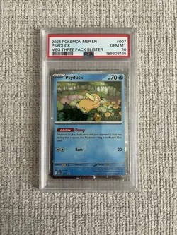 PSA 10 2025 Pokemon TCG MEP Psyduck Promo Holo Pokemon Card 007 EN - Image 1