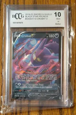 Crobat V SWSH110 BCCG 10 - Pokemon TCG Black Star Promo Card! Graded 10! - Image 1