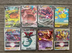 Pokemon TCG 8 Card Lot Charizard Mewtwo EX Giratina VSTAR NM Raw Cards - Image 1