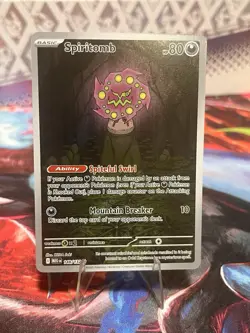 Pokemon TCG Spiritomb 148/132 Mega Evolution Illustration Rare Card NM Condition - Image 1