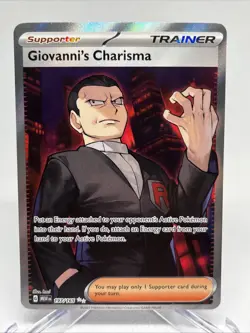Pokemon Giovanni's Charisma Ultra Rare Card 197/165 Scarlet & Violet 151 - Image 1