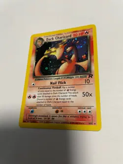 Dark Charizard CLEAN 4/82 Team Rocket Holo Pokemon Card Unlimited WOTC Year 2000 - Image 1