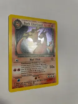 Dark Charizard CLEAN 4/82 Team Rocket Holo Pokemon Card Unlimited WOTC Year 2000 - Image 2