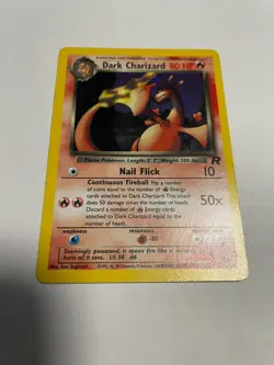 Dark Charizard CLEAN 4/82 Team Rocket Holo Pokemon Card Unlimited WOTC Year 2000 - Image 3
