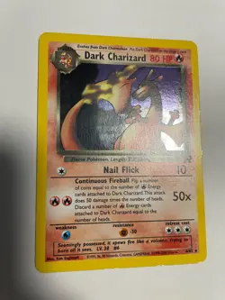 Dark Charizard CLEAN 4/82 Team Rocket Holo Pokemon Card Unlimited WOTC Year 2000 - Image 4