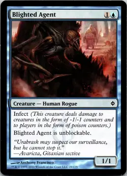 Blighted Agent 29 Common New Phyrexia MTG Near Mint - Image 1