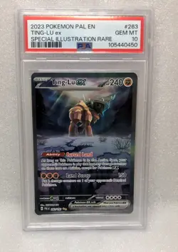 2023 POKEMON PAL EN-PALDEA EVOLVED SPECIAL ILLUSTRATION RARE TING-LU EX PSA 10 - Image 1