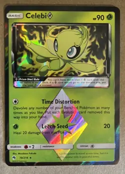 Celebi Prism Star Prism Rare SM - Lost Thunder 19/214 - Image 1