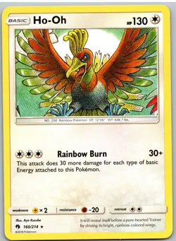 Ho-Oh 160/214 Rare Lost Thunder Pokemon - Image 1
