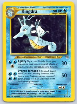 Kingdra 8/111 Neo Genesis Holo Pokemon MP - Image 1