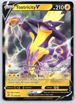 Toxtricity V 070/192 Rebel Clash Holo Pokemon NM - Image 1