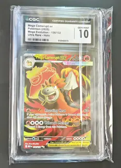 2025 POKEMON MEGA CAMERUPT EX CGC 10 GEM MINT - Image 1