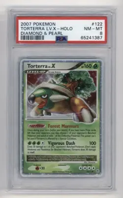 2007 Pokemon Diamond & Pearl 122 Torterra LV.X Holo PSA 8 151027824 - Image 1