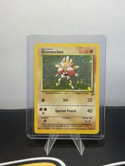 Pokemon TCG Hitmonchan 2nd Edition Holo Rare 8/130 - Image 1