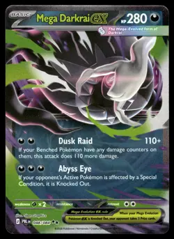 Mega Darkrai ex 048/084 Double Rare Pitch Black Pokemon Holo Near Mint - Image 1