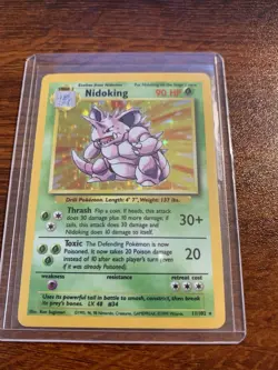 Nidoking 11/102 Holo Pokemon Holo NM Base Set Unlimited - Image 1