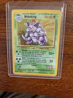 Nidoking 11/102 Holo Pokemon Holo NM Base Set Unlimited - Image 3
