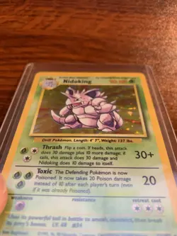 Nidoking 11/102 Holo Pokemon Holo NM Base Set Unlimited - Image 4