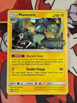 Manectric SM130 Prerelease Promo Stamped - Pokemon Sun & Moon Celestial Storm - Image 1