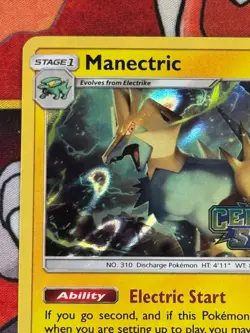 Manectric SM130 Prerelease Promo Stamped - Pokemon Sun & Moon Celestial Storm - Image 2