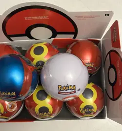 Pokemon TCG Lot of 9 Poke Ball Tin Factory Sealed New W/Display case. - Image 4