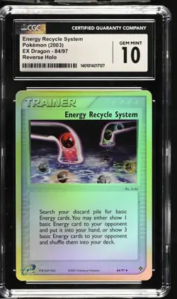 Energy Recycle System EX Dragon Reverse Holo #84 Pokemon CGC 10 Gem Mint *POP 6* - Image 1