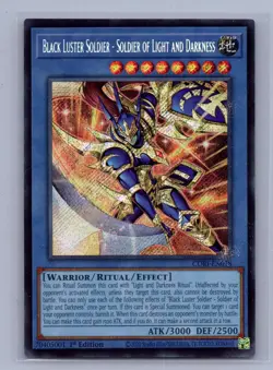 Black Luster Soldier - Soldier of Light and Darkness CORI-EN028 YuGiOh 1st Ed NM - Image 1