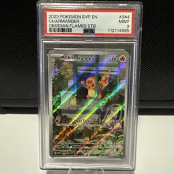PSA 9, #044 CHARMANDER | POKEMON SVP EN-SV BLACK STAR PROMO OBSIDIAN FLAMES ETB - Image 1