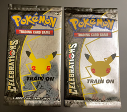 Lot of (2) POKEMON CELEBRATIONS Sealed 4-Card BOOSTER PACKS - Image 1