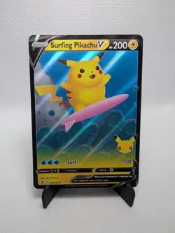 🔥Surfing Pikachu V Celebrations 008/025 25th Anniversary Pokemon Card 🔥 - Image 1