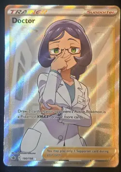 Doctor 190/198 Ultra Rare Full Art Chilling Reign Pokemon Card - NM - Image 1